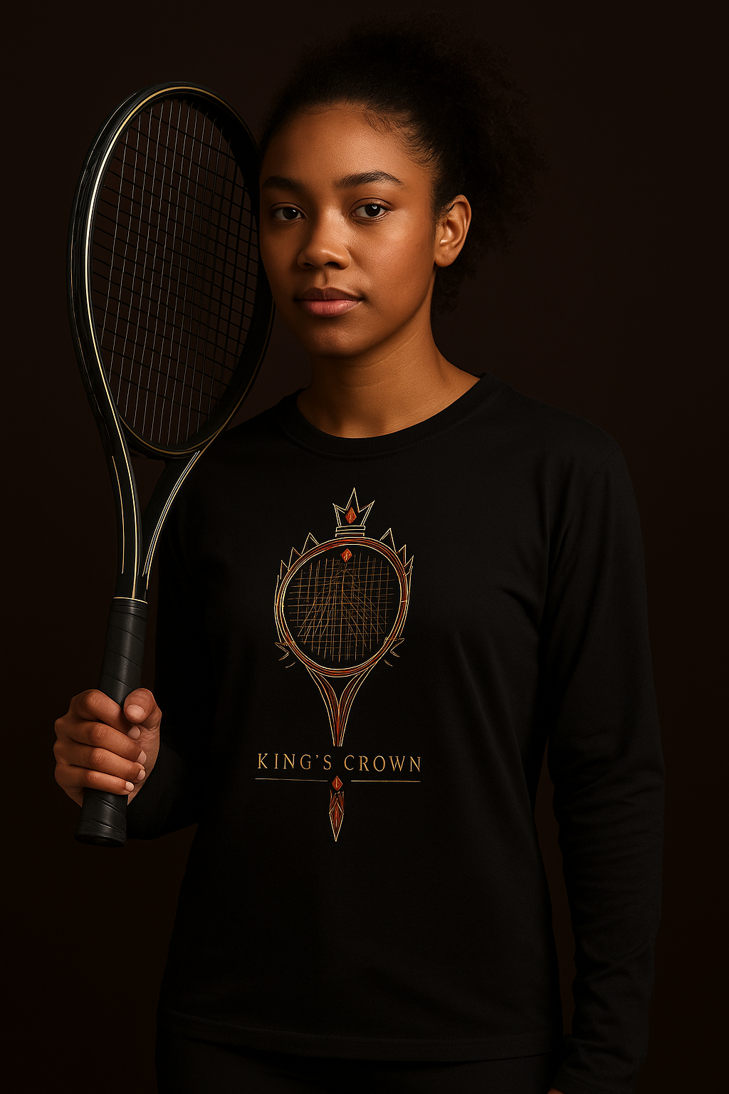 Kings Crown Tennis Unisex Long Sleeve Tee