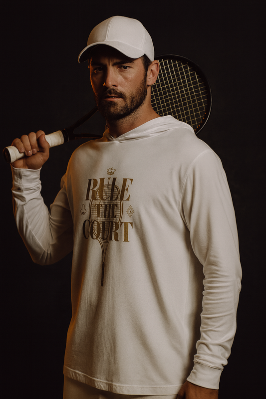 Rule The Court Tennis Hooded long-sleeve tee